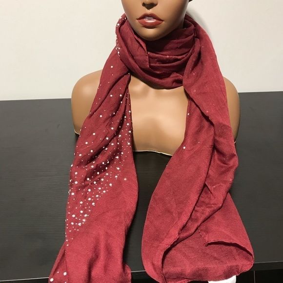 NEW Lulla Collection by Bindya women’s pearl embellished scarf - Picture 1 of 7